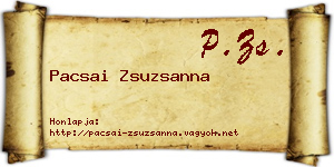 Pacsai Zsuzsanna névjegykártya