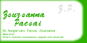 zsuzsanna pacsai business card